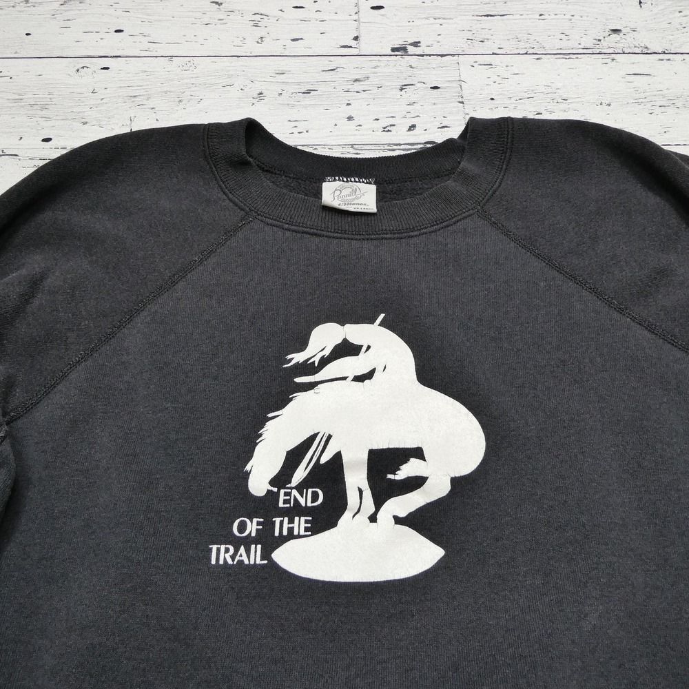 Vintage Pannill Sweatshirt Adult M/L End‎ Of The Trail Graphic Crewneck 90s USA